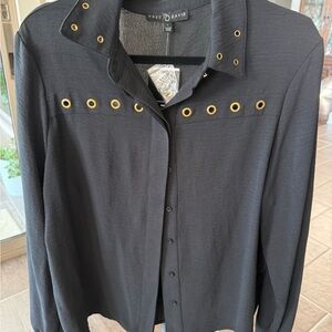 Fred David Elegant Black Blouse